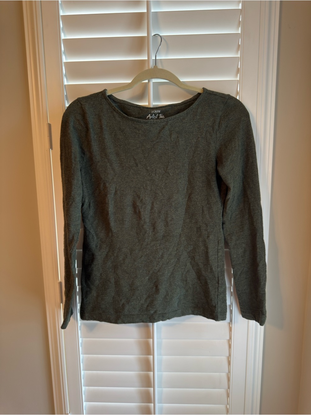 J.Crew Olive Green Artist Tee